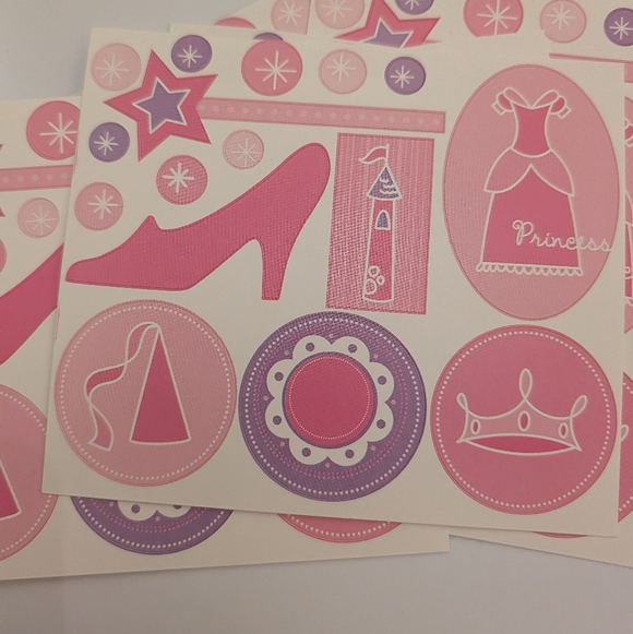 Princess-Themed Pink Sticker Set - Picture 3 of 4